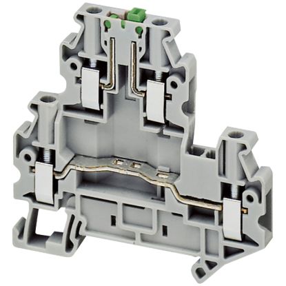 Picture of Terminal block, Linergy TR, screw type, knife disconnect, double level, 4 points, 4mmÂ², grey