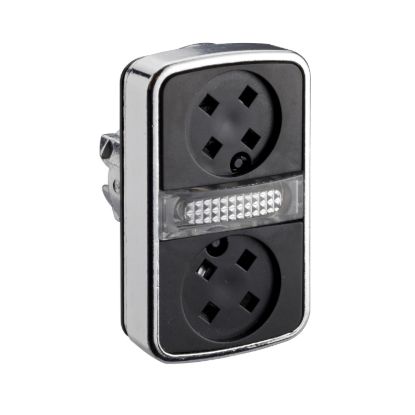 Picture of Head for illuminated double headed push button, Harmony XB4, flush/flush pushbutton 22mm without cap