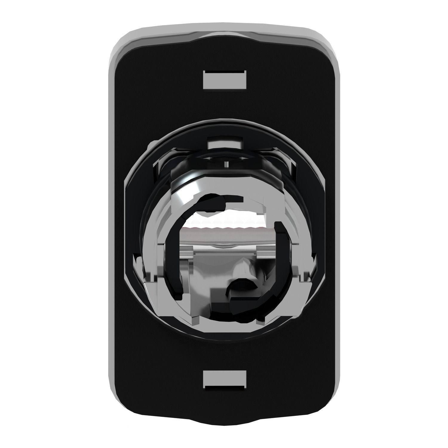 Picture of Illuminated double-headed push button head, Harmony XB4, metal, Ø22, 1 green fLush + 1 pilot light + 1 red projecting, unmarked