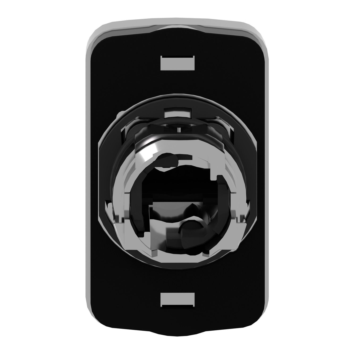Picture of Head for double headed push button, Harmony XB4, metal, 22mm, 1 white flush unmarked+1 black flush unmarked