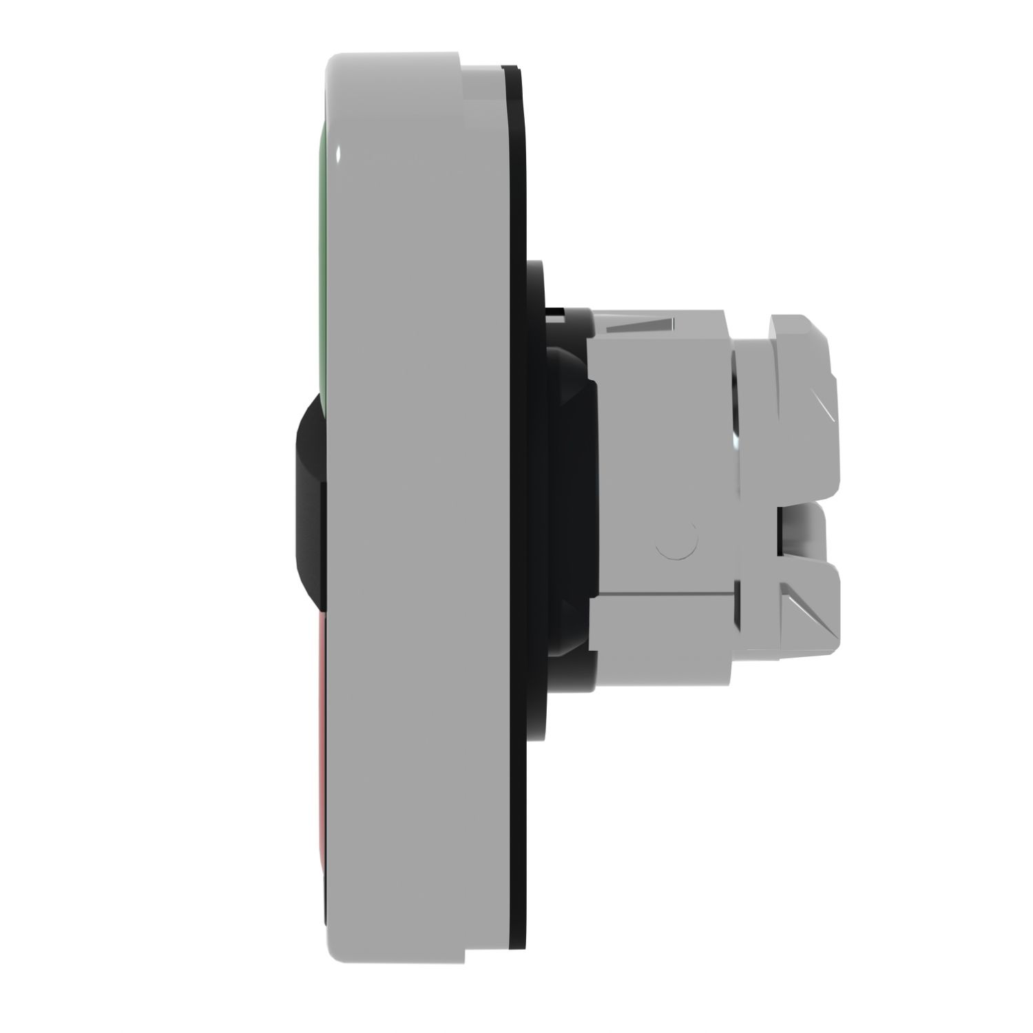 Picture of Head for double headed push button, Harmony XB4, metal, 22mm, 1 green flush marked I + 1 red flush marked O