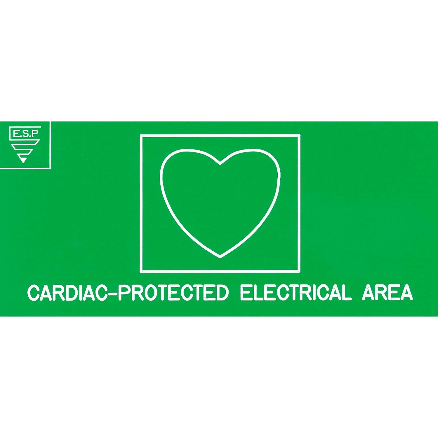 Picture of Area Classification Sign, Medilec, Cardiac Protected, Laminex