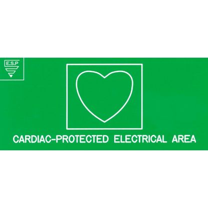 Picture of Area Classification Sign, Medilec, Cardiac Protected, Laminex