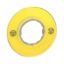 Picture of Legend holder 60mm for emergency stop switching off push button, Harmony XB4, plastic, yellow, unmarked