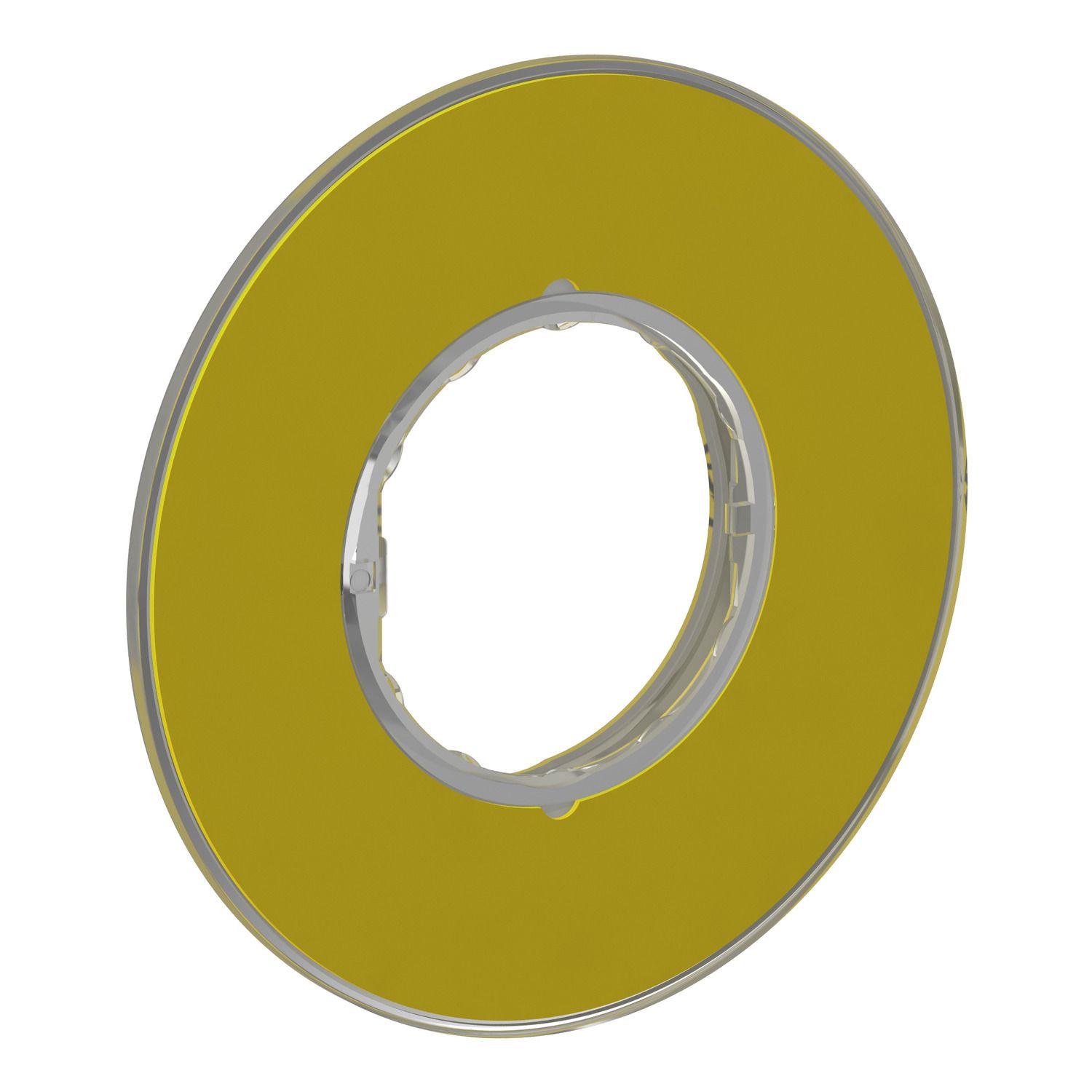 Picture of Legend holder 60mm for emergency stop switching off push button, Harmony XB4, plastic, yellow, unmarked