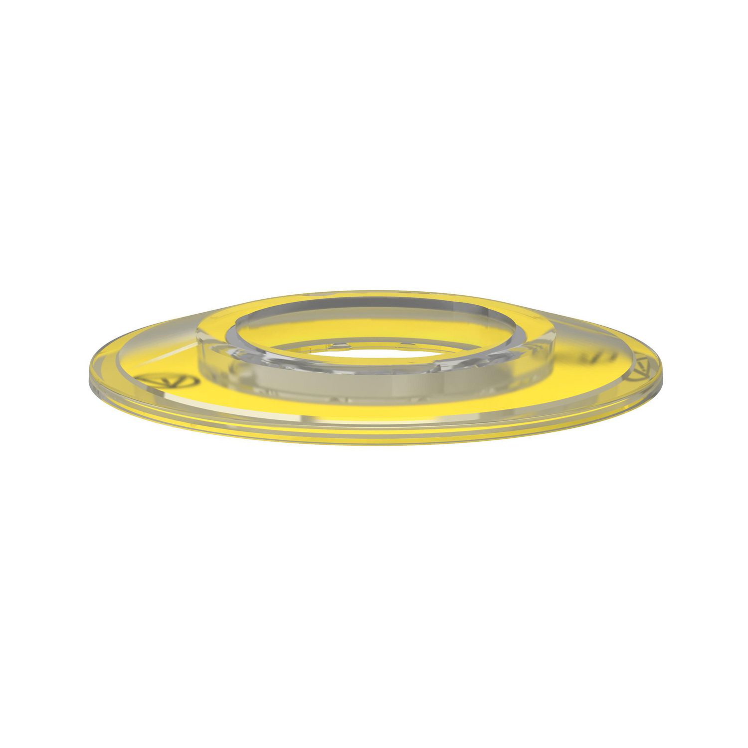 Picture of Legend holder 60mm for emergency stop switching off push button, Harmony XB4, plastic, yellow, unmarked