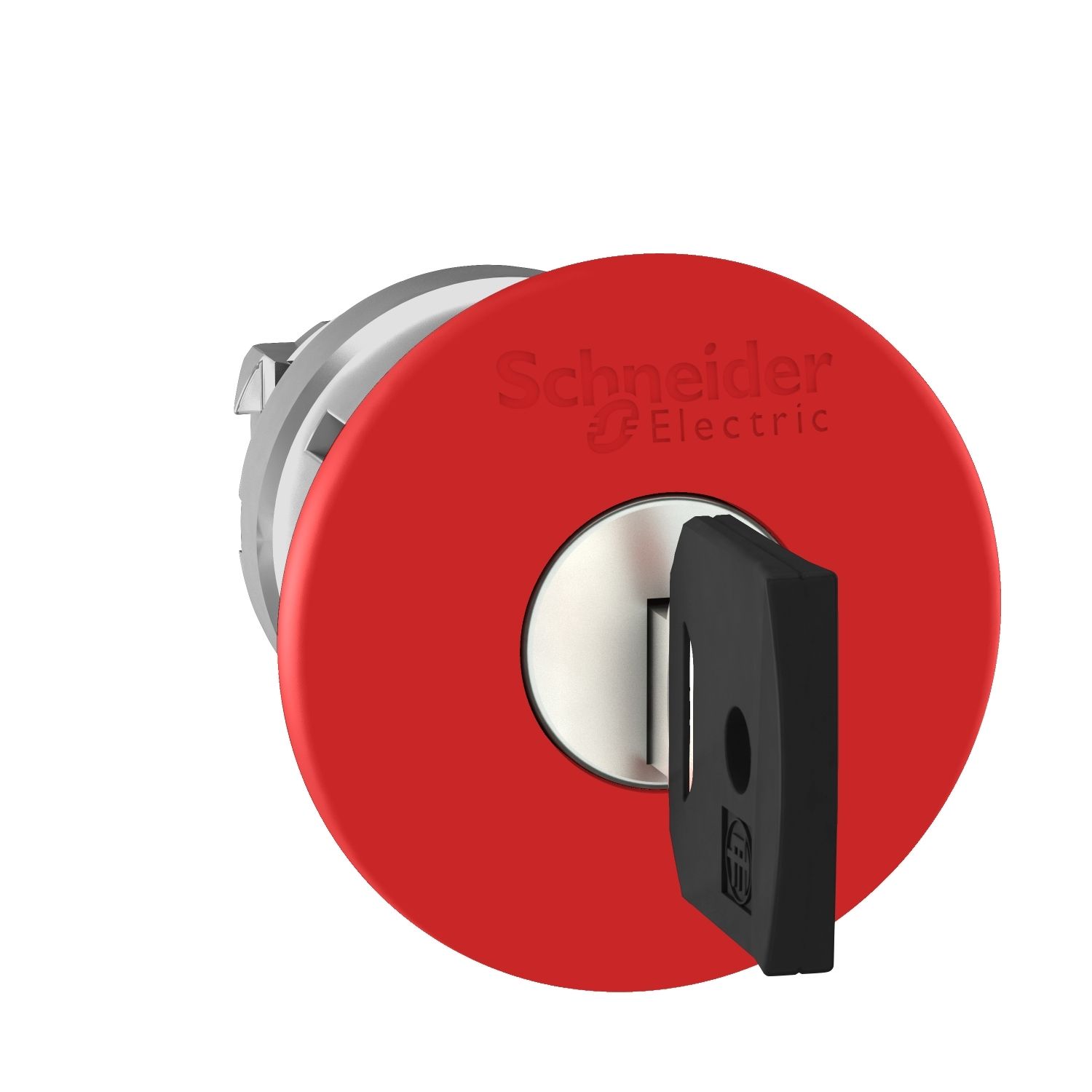 Picture of Emergency stop head, Harmony XB4, switching off, metal, red mushroom 40mm, 22mm, trigger latching key release