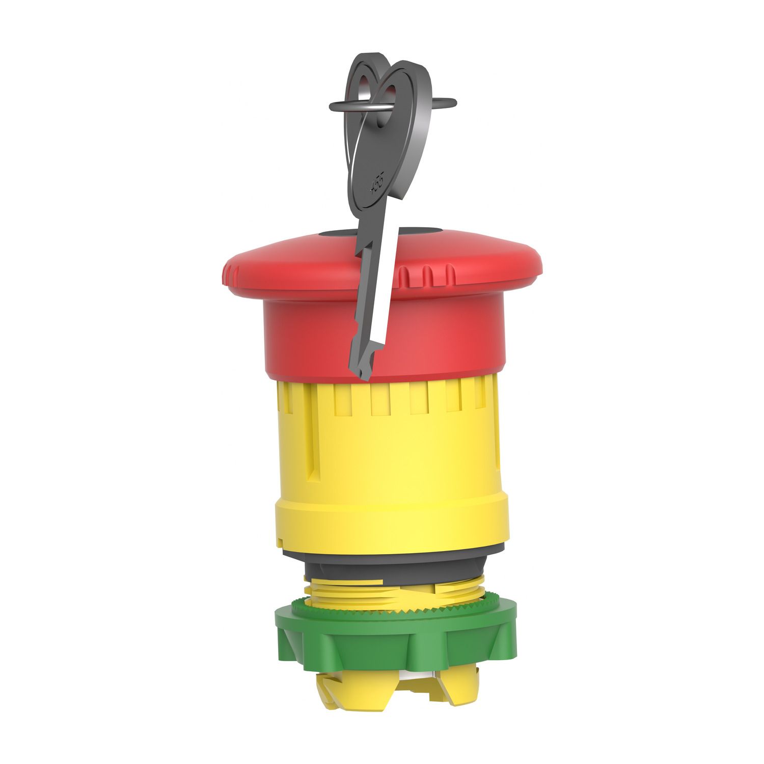 Picture of Emergency stop head, Harmony XB5, switching off, plastic, red mushroom 40mm, 22mm, trigger latching key release