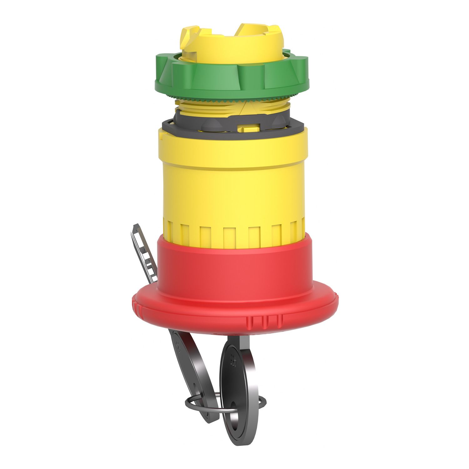 Picture of Emergency stop head, Harmony XB5, switching off, plastic, red mushroom 40mm, 22mm, trigger latching key release