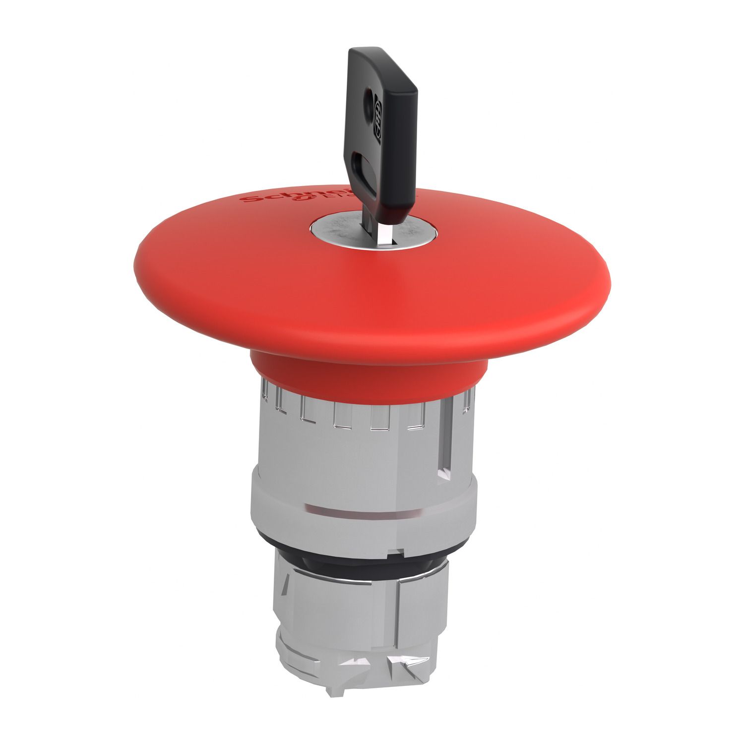 Picture of Emergency stop head, Harmony XB4, switching off, metal, red mushroom 60mm, 22mm, trigger latching key release