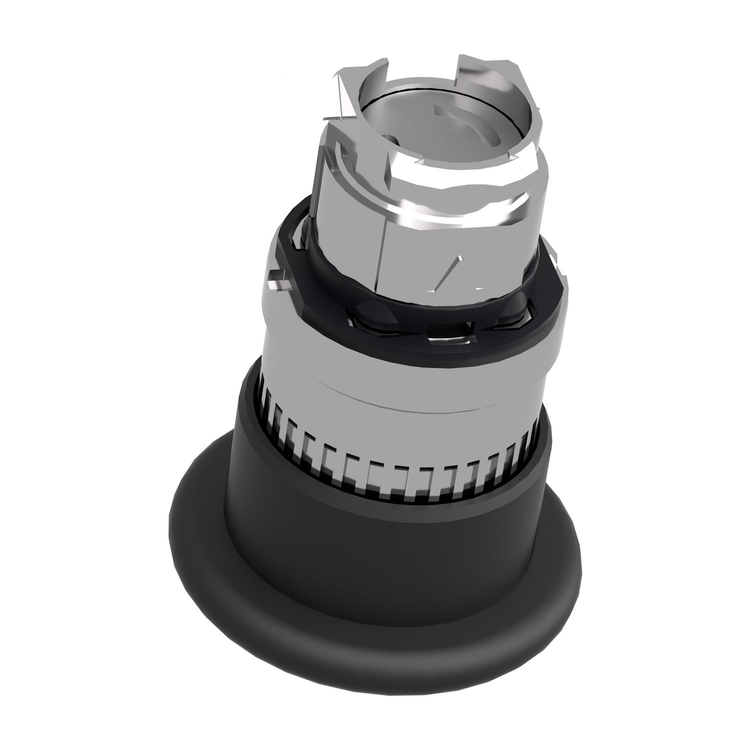 Picture of Mushroom push button head 40mm, Harmony XB4, metal, black, 22mm, latching push pull