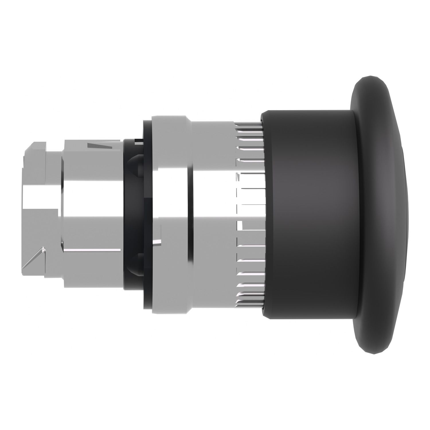 Picture of Mushroom push button head 40mm, Harmony XB4, metal, black, 22mm, latching push pull