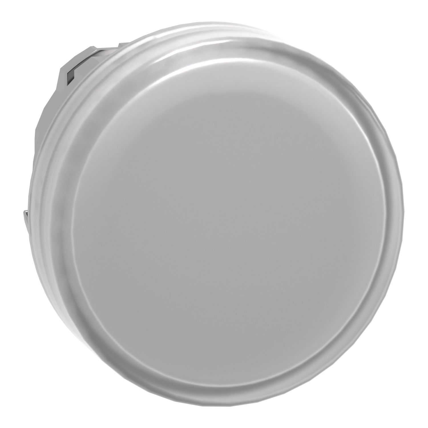 Picture of Head for Pilot light, Harmony XB4, metal, white, 22mm, universal LED, plain lens