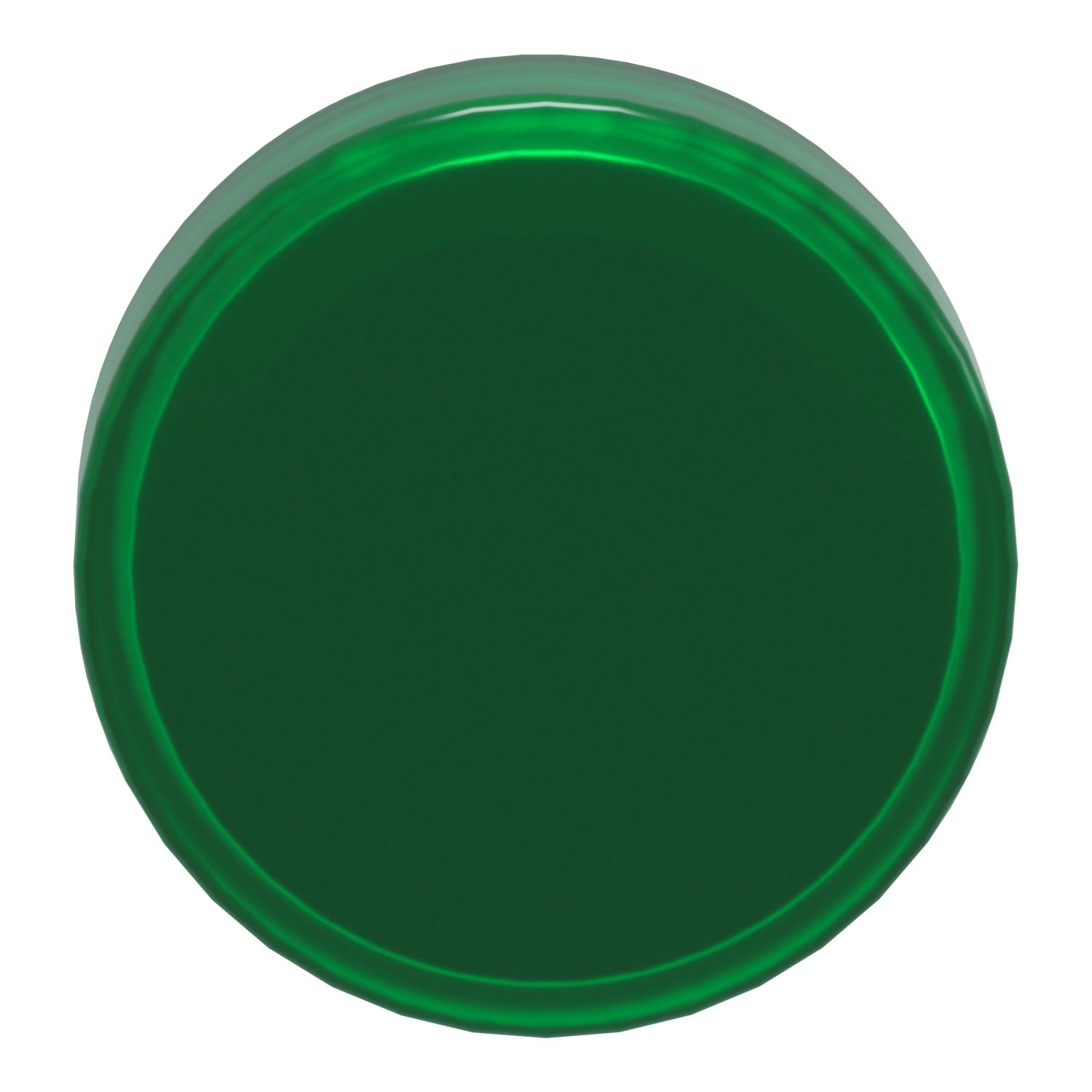 Picture of Head for Pilot light, Harmony XB4, metal, green, 22mm, universal LED, plain lens