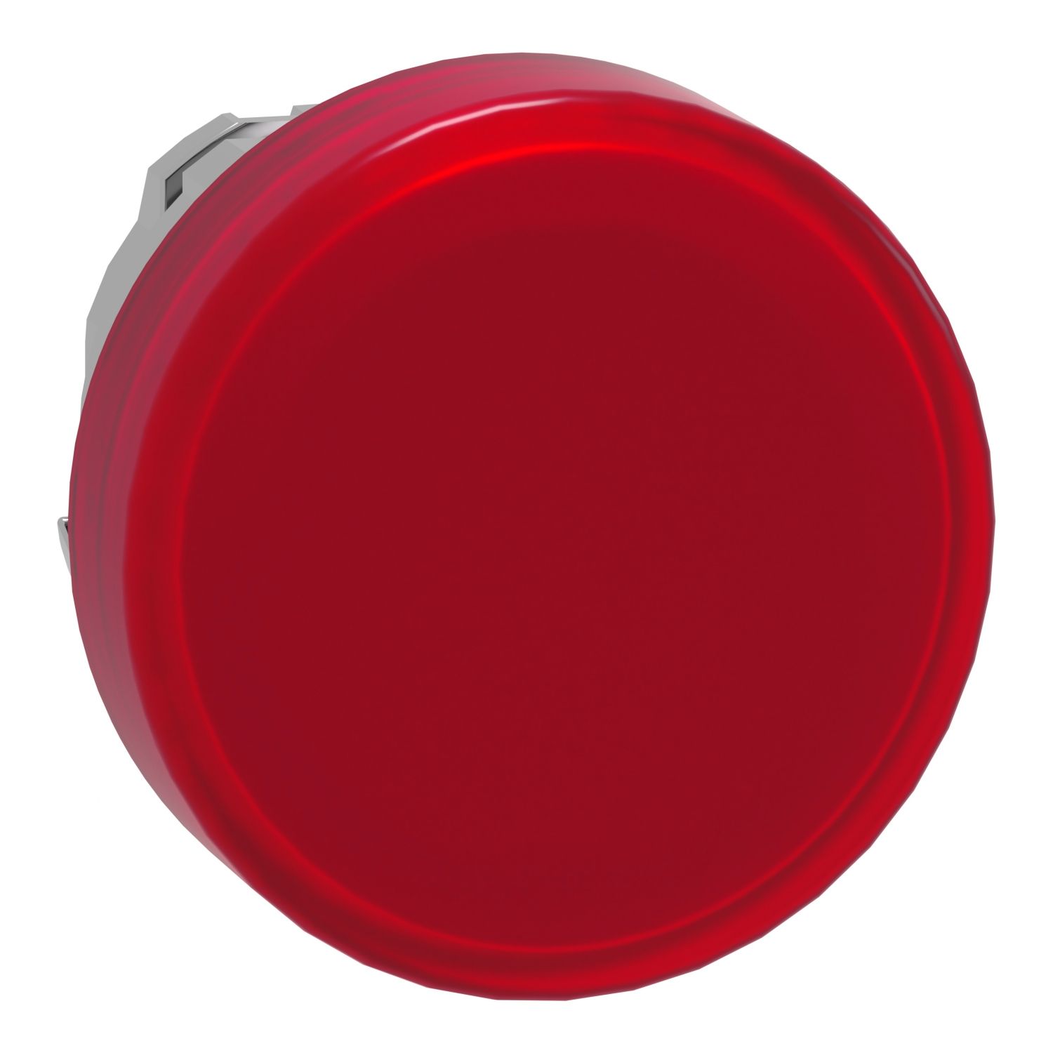 Picture of Head for Pilot light, Harmony XB4, metal, red, 22mm, universal LED, plain lens