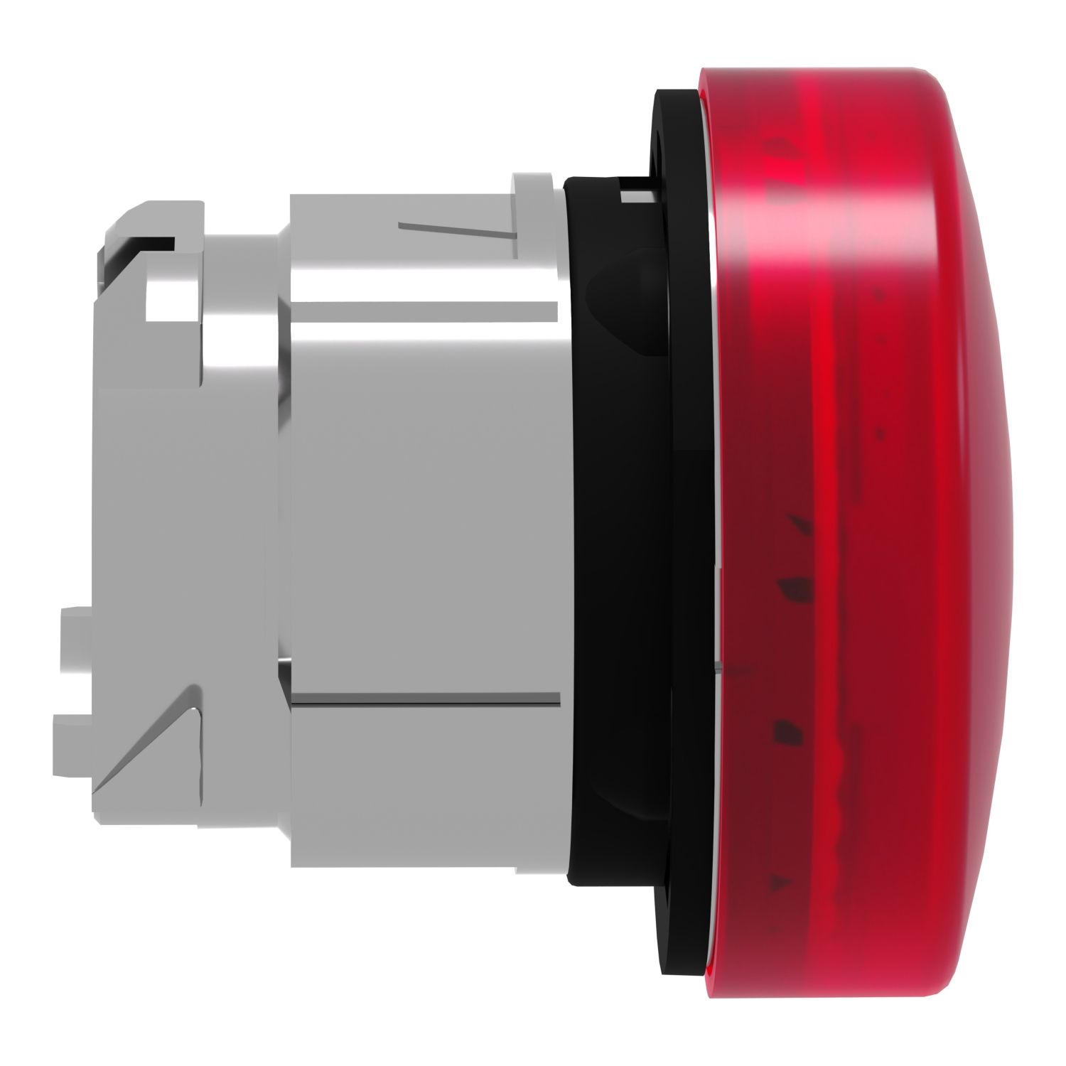 Picture of Head for Pilot light, Harmony XB4, metal, red, 22mm, universal LED, plain lens