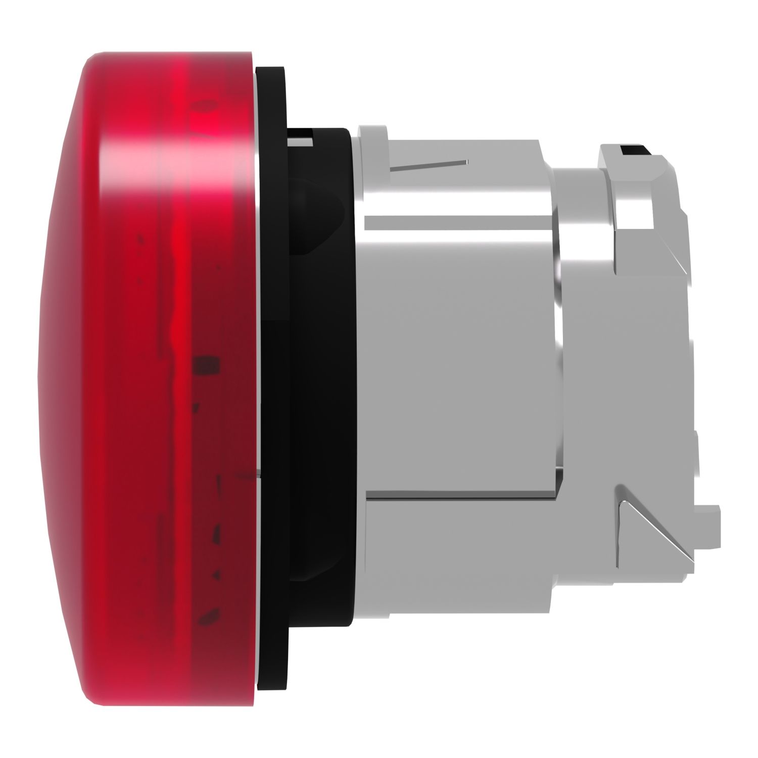 Picture of Head for Pilot light, Harmony XB4, metal, red, 22mm, universal LED, plain lens
