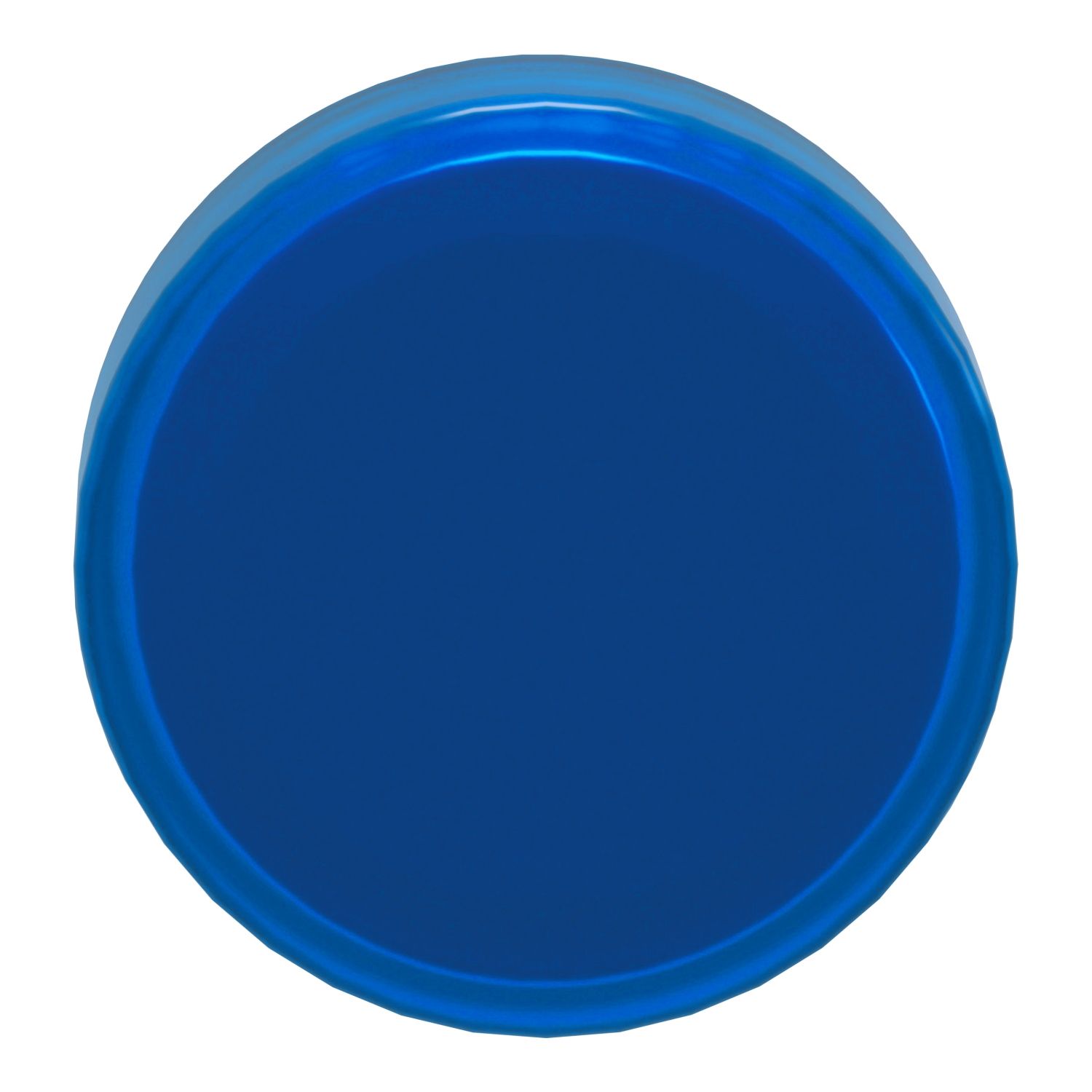 Picture of Head for Pilot light, Harmony XB4, metal, blue, 22mm, universal LED, plain lens