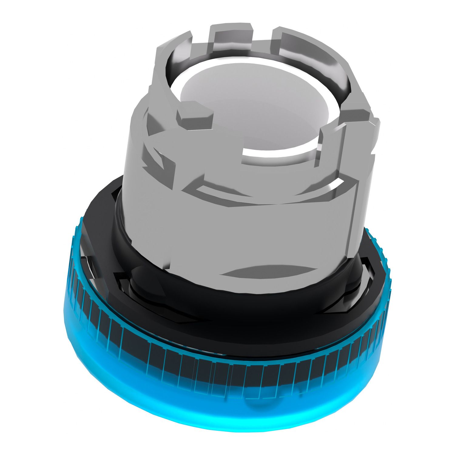 Picture of Head for pilot light, Harmony XB4, metal, blue, 22mm, plain lens for BA9s bulb