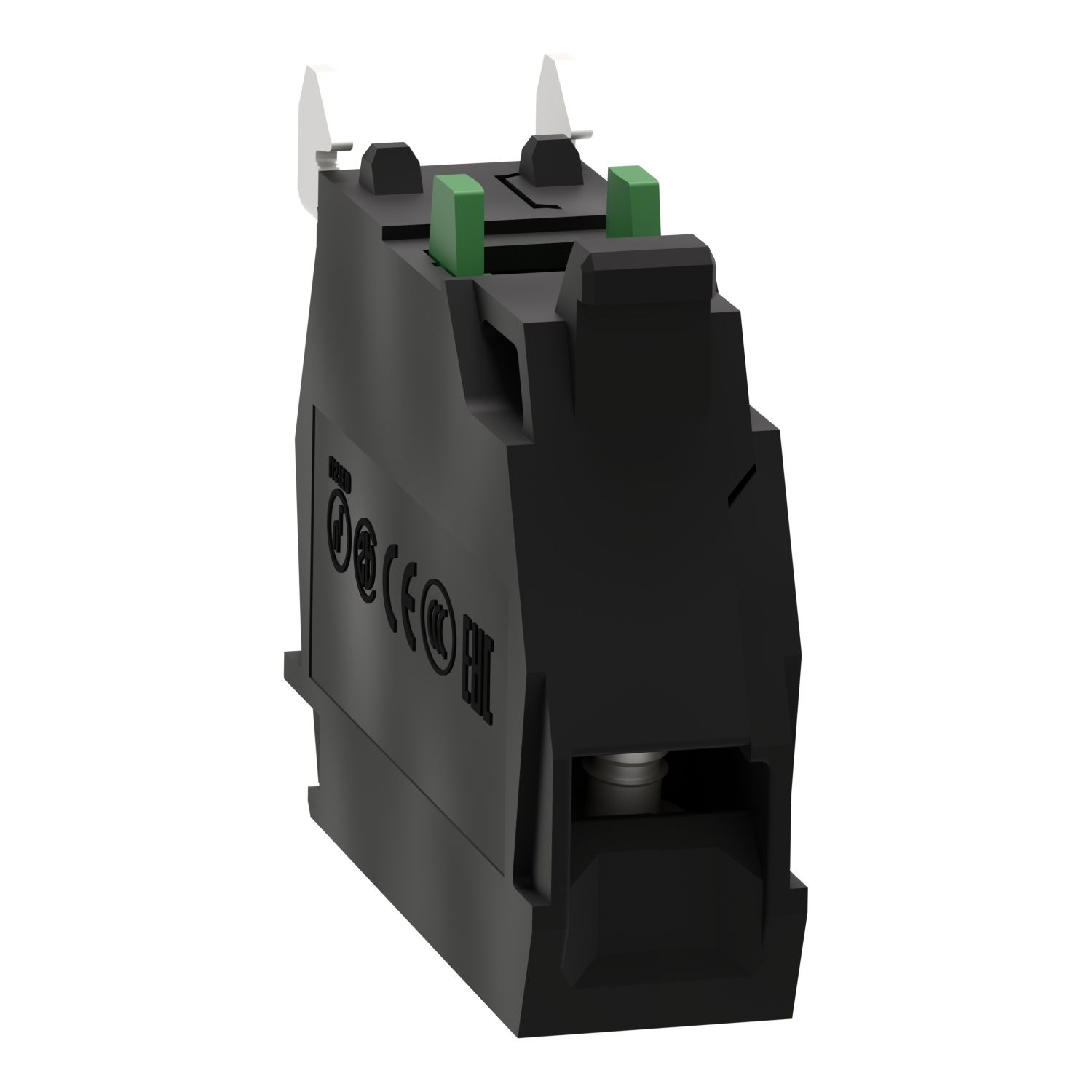 Picture of Single contact block, Harmony XB4, Harmony XB4, silver alloy, screw clamp terminal, 1NO