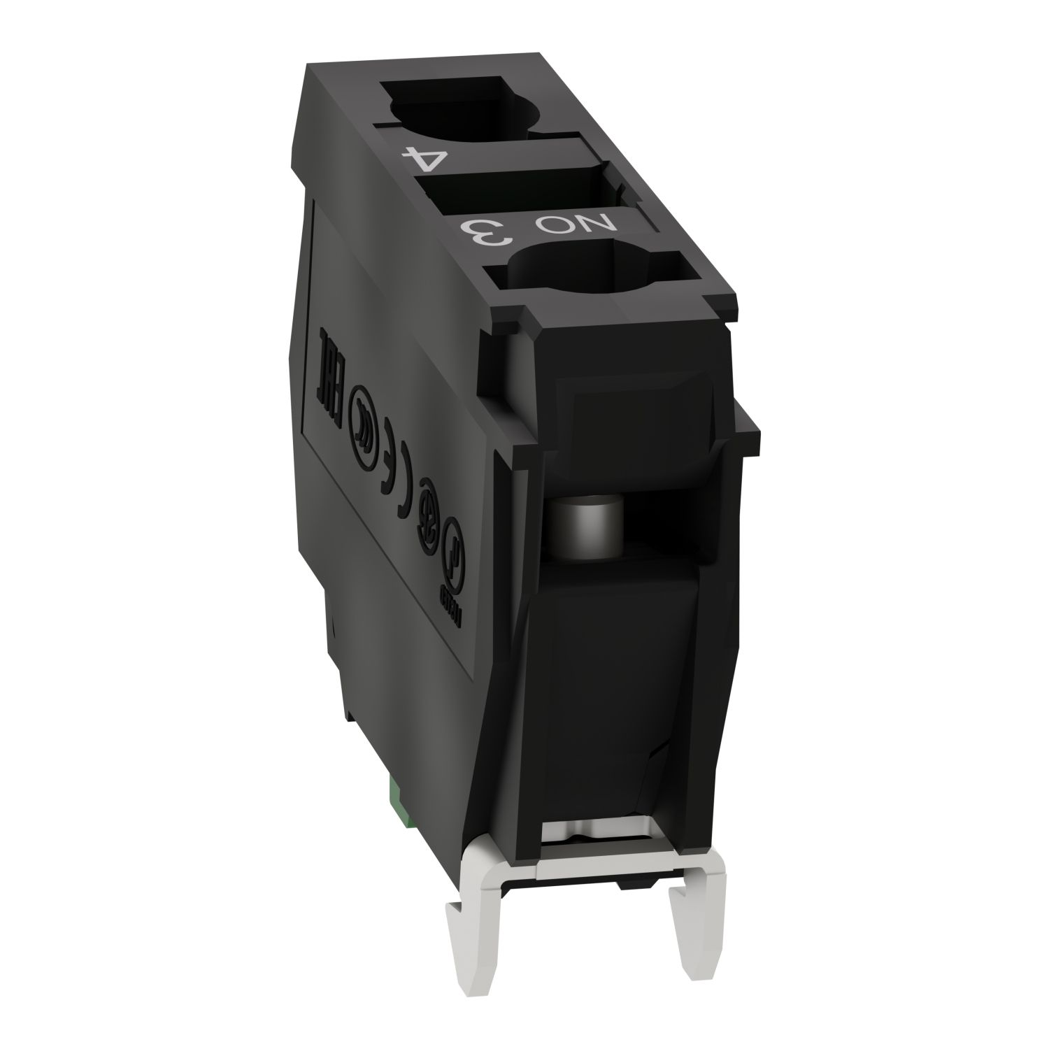 Picture of Single contact block, Harmony XB4, Harmony XB4, silver alloy, screw clamp terminal, 1NO