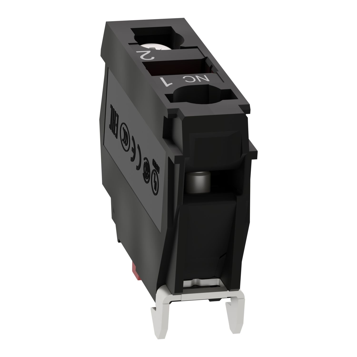 Picture of Single contact block, Harmony XB4, silver alloy, screw clamp terminal, 1NC