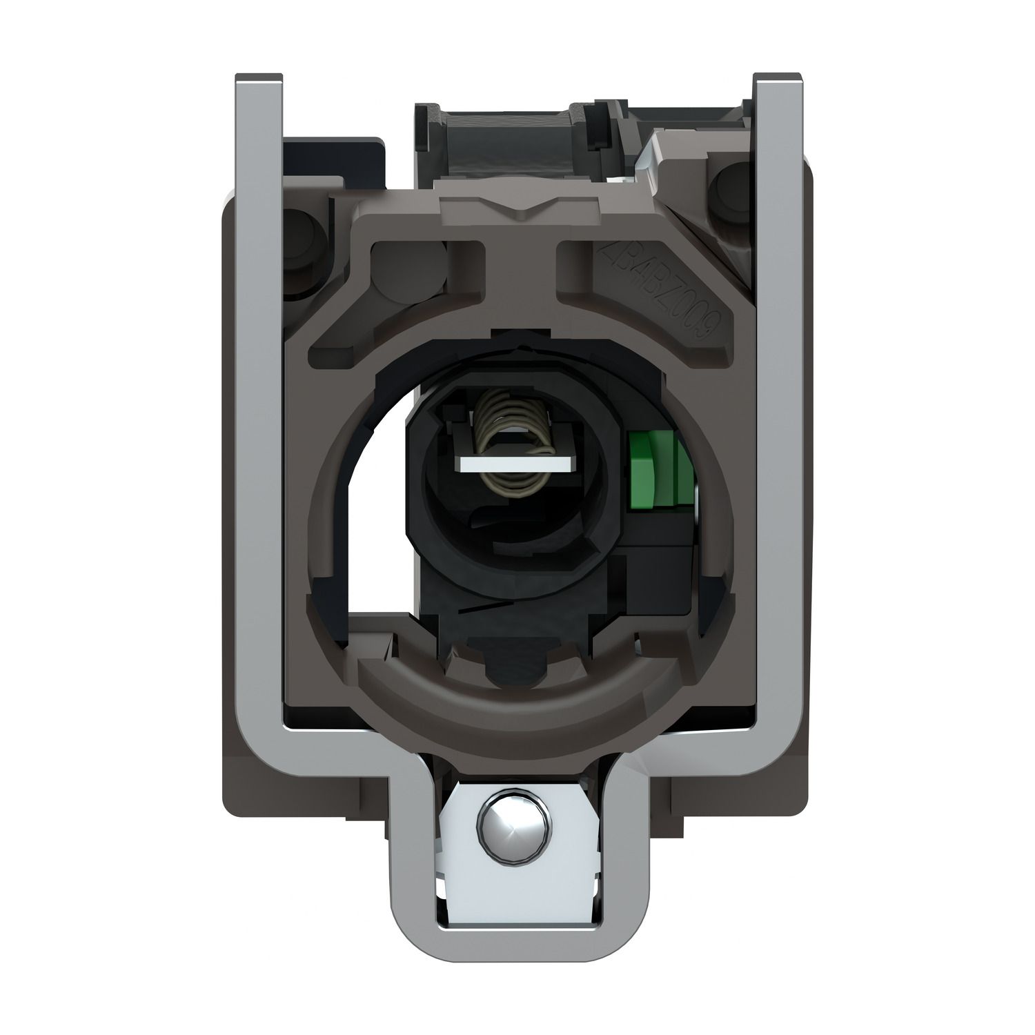 Picture of Light block with body fixing collar, Harmony XB4, metal, for BA9s bulb, lt 250V, 1NO