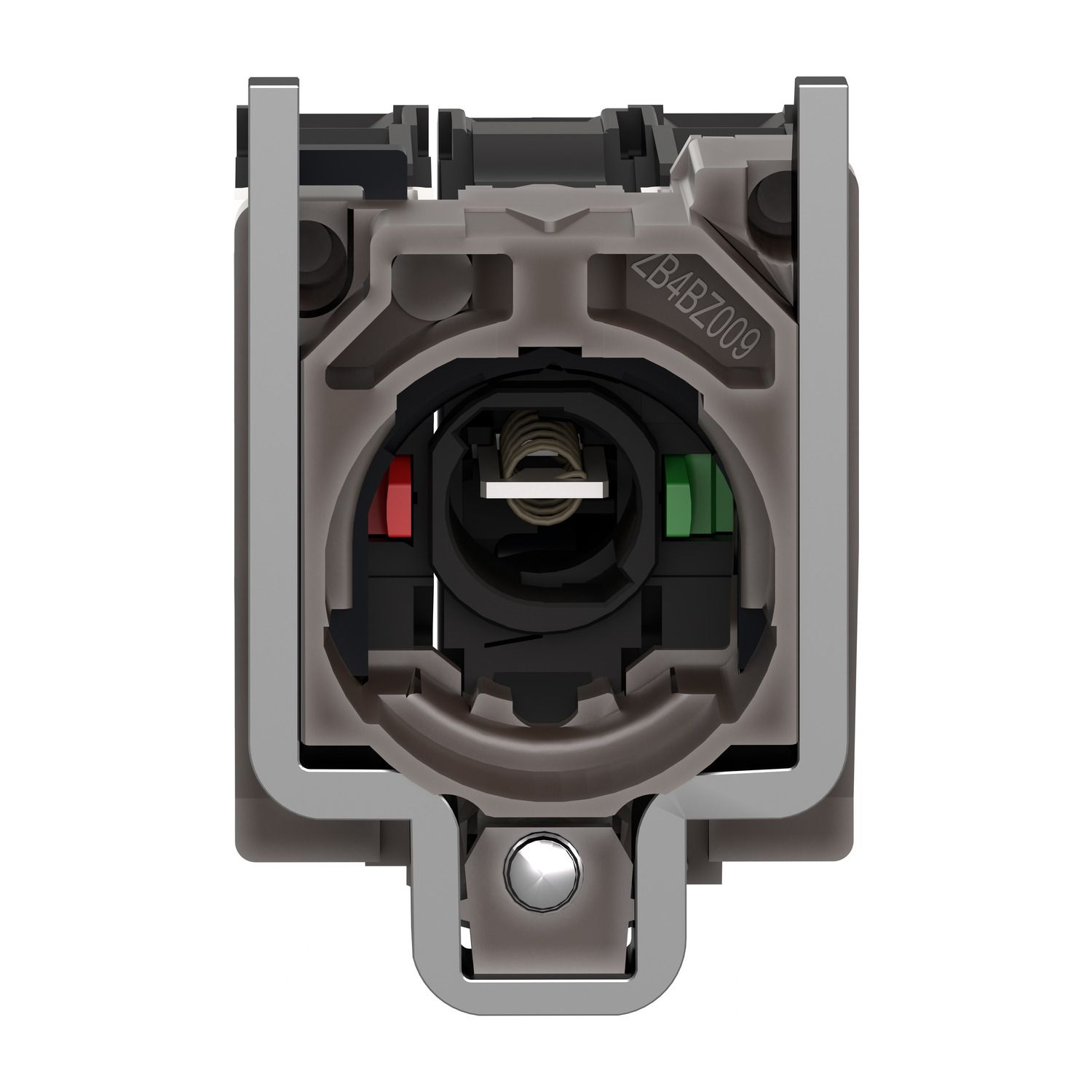 Picture of Light block with body fixing collar, Harmony XB4, metal, for BA9s bulb, lt 250V, 1NO+1NC