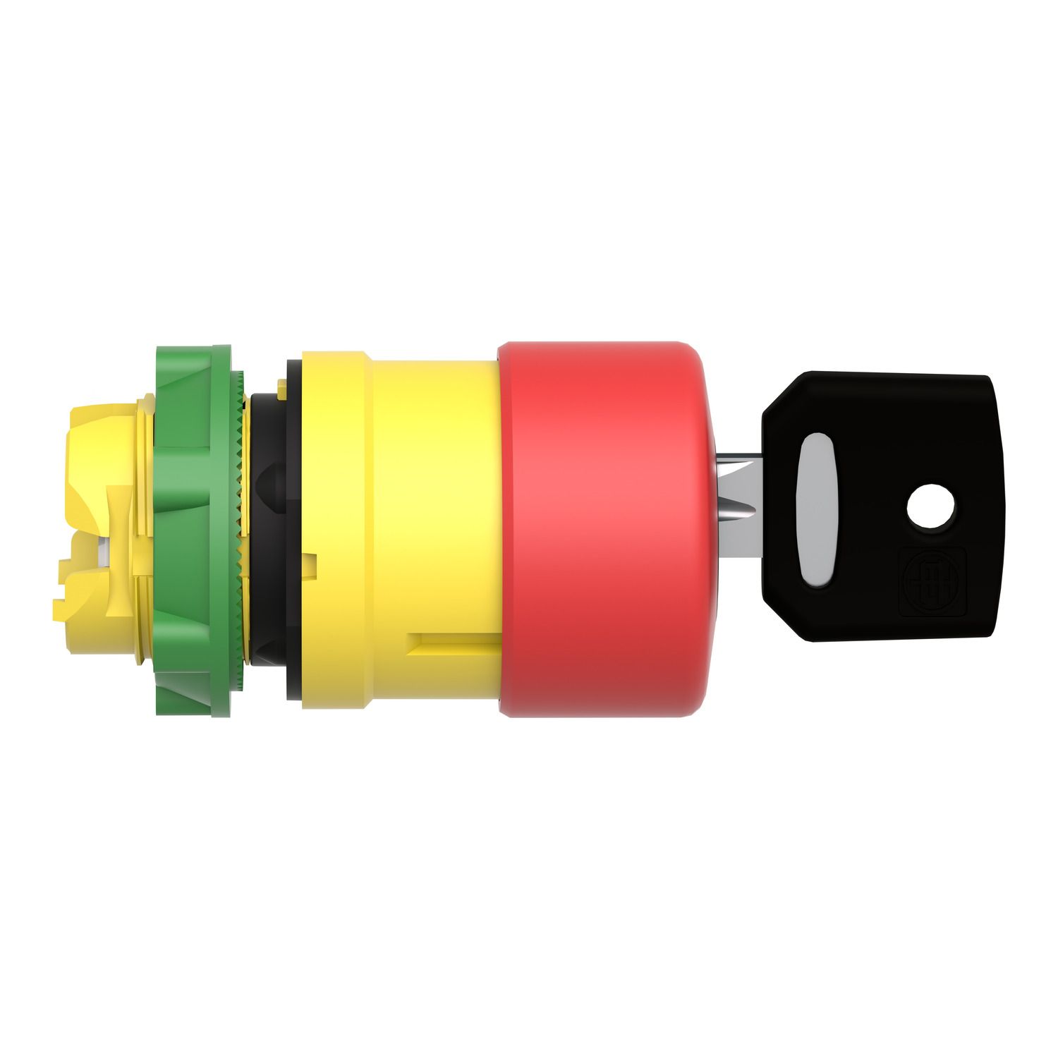 Picture of Emergency stop head, Harmony XB5, switching off, plastic, red mushroom 30mm, 22mm, trigger latching key release