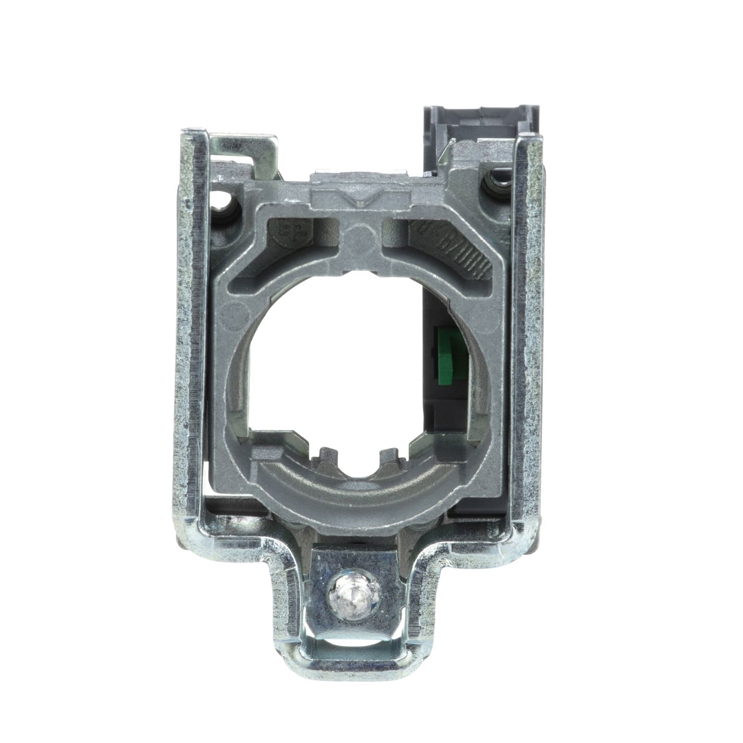 Picture of Single contact block with body fixing collar, Harmony XB4, metal, screw clamp terminal, 1NO