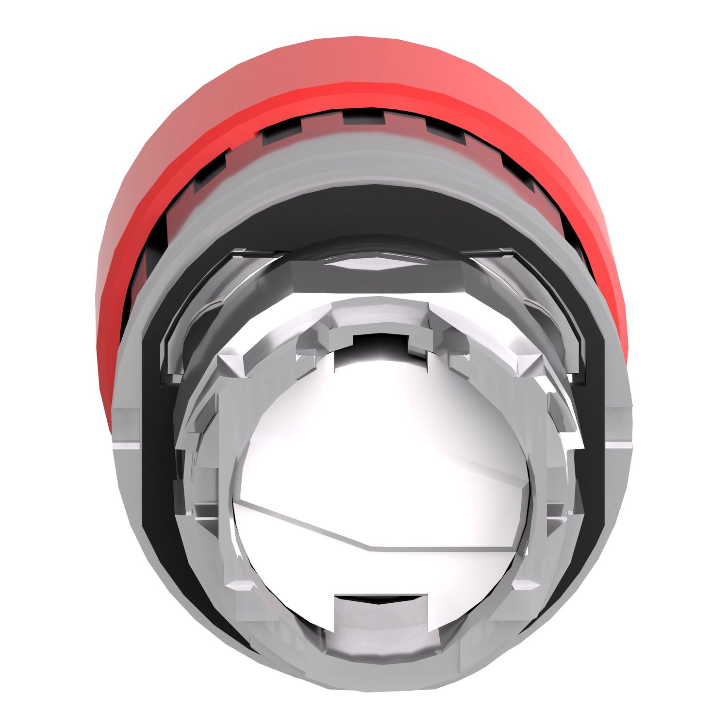 Picture of Emergency stop head, Harmony XB4, switching off, metal, red mushroom 30mm, 22mm, trigger latching key release