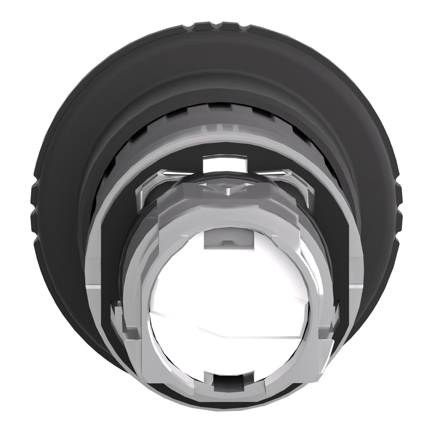 Picture of Mushroom push button head 40mm, Harmony XB4, metal, black, 22mm, latching turn realease