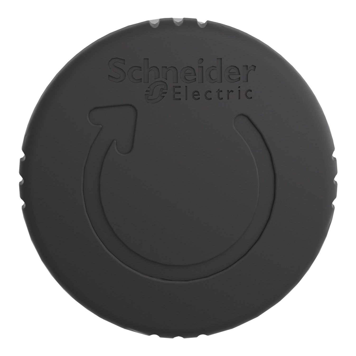 Picture of Mushroom push button head 40mm, Harmony XB4, metal, black, 22mm, latching turn realease