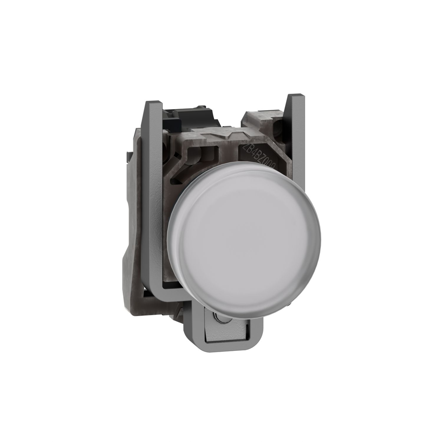 Picture of Pilot light, Harmony XB4,metal, white, 22mm, universal LED, plain lens, 110...120V AC