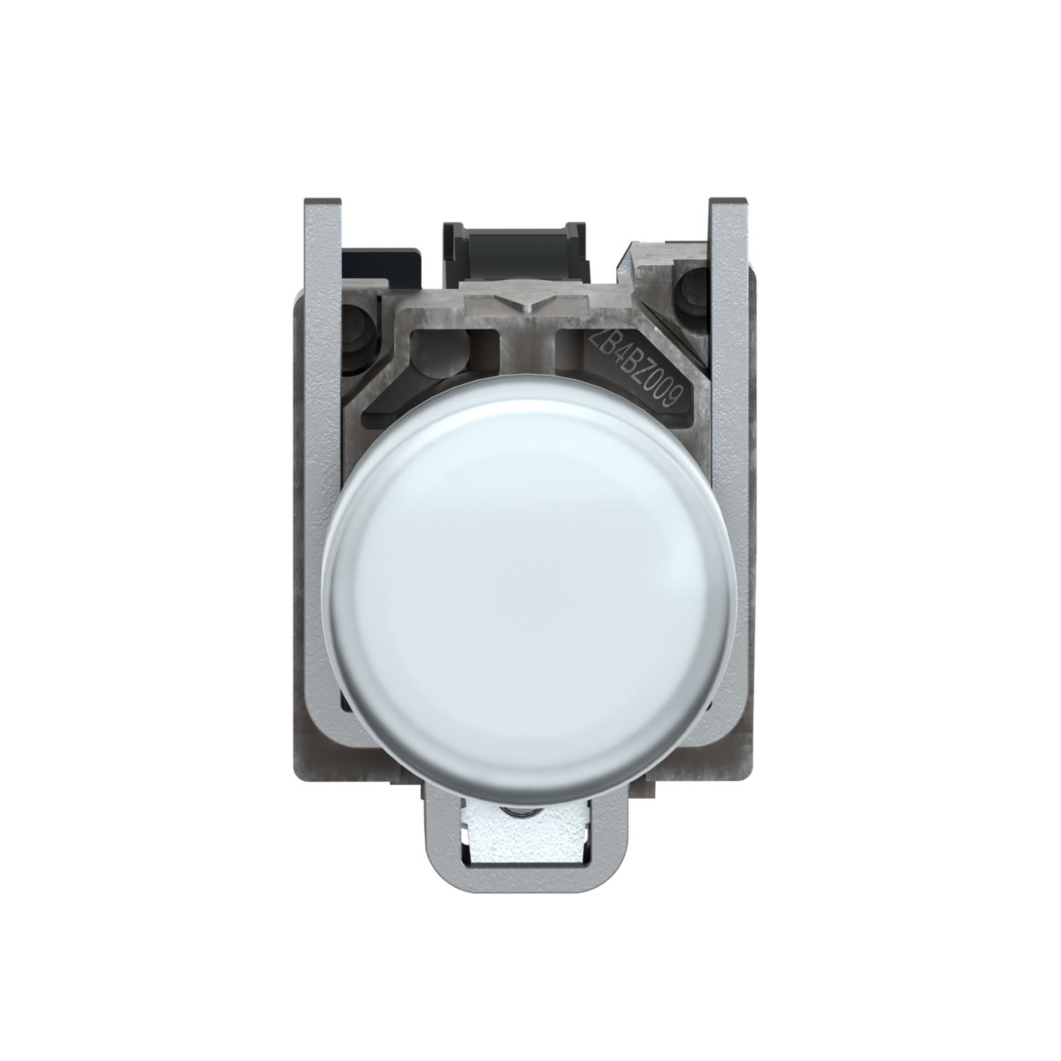 Picture of Pilot light, Harmony XB4,metal, white, 22mm, universal LED, plain lens, 110...120V AC