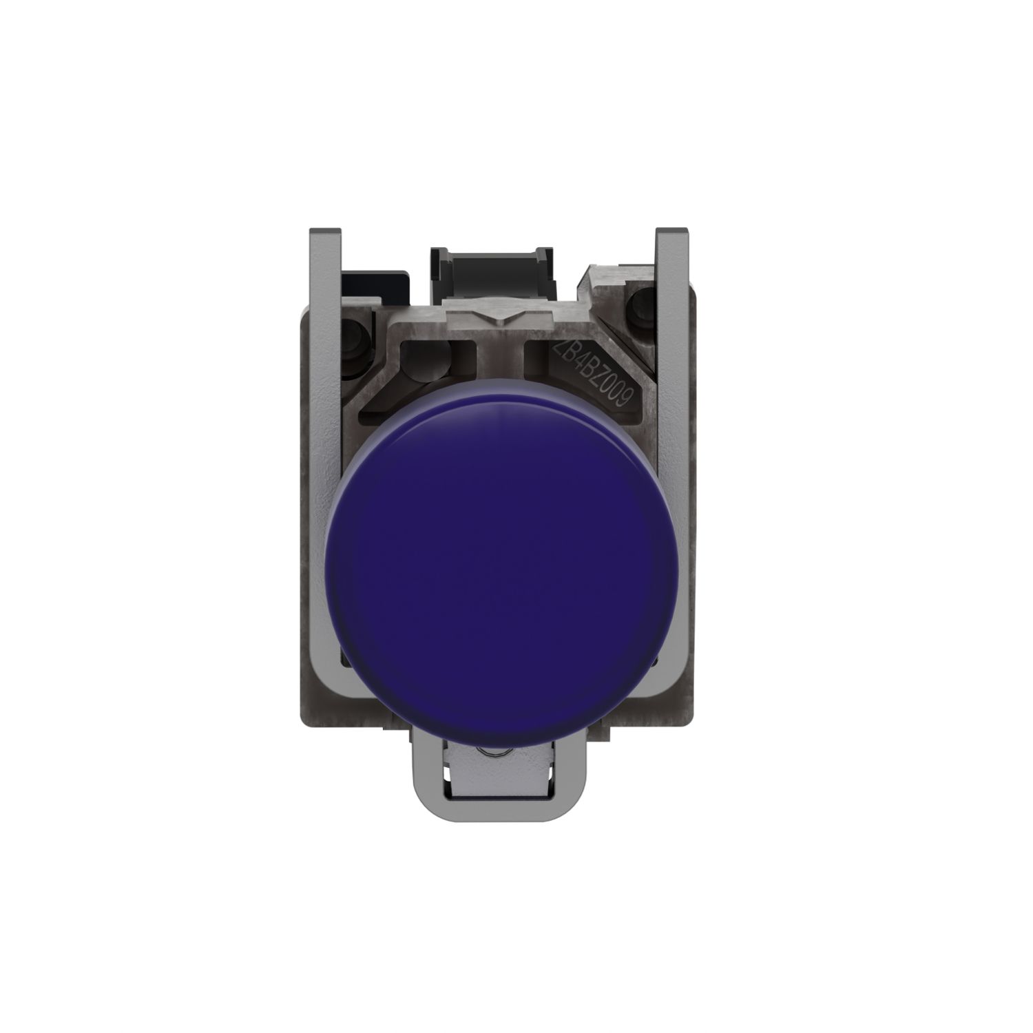 Picture of Pilot light, Harmony XB4,metal, blue, 22mm, universal LED, plain lens, 110...120V AC