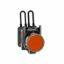Picture of Push-to-test pilot light, Harmony XB4, metal, orange, universal LED, screw clamp terminals, 110...120V