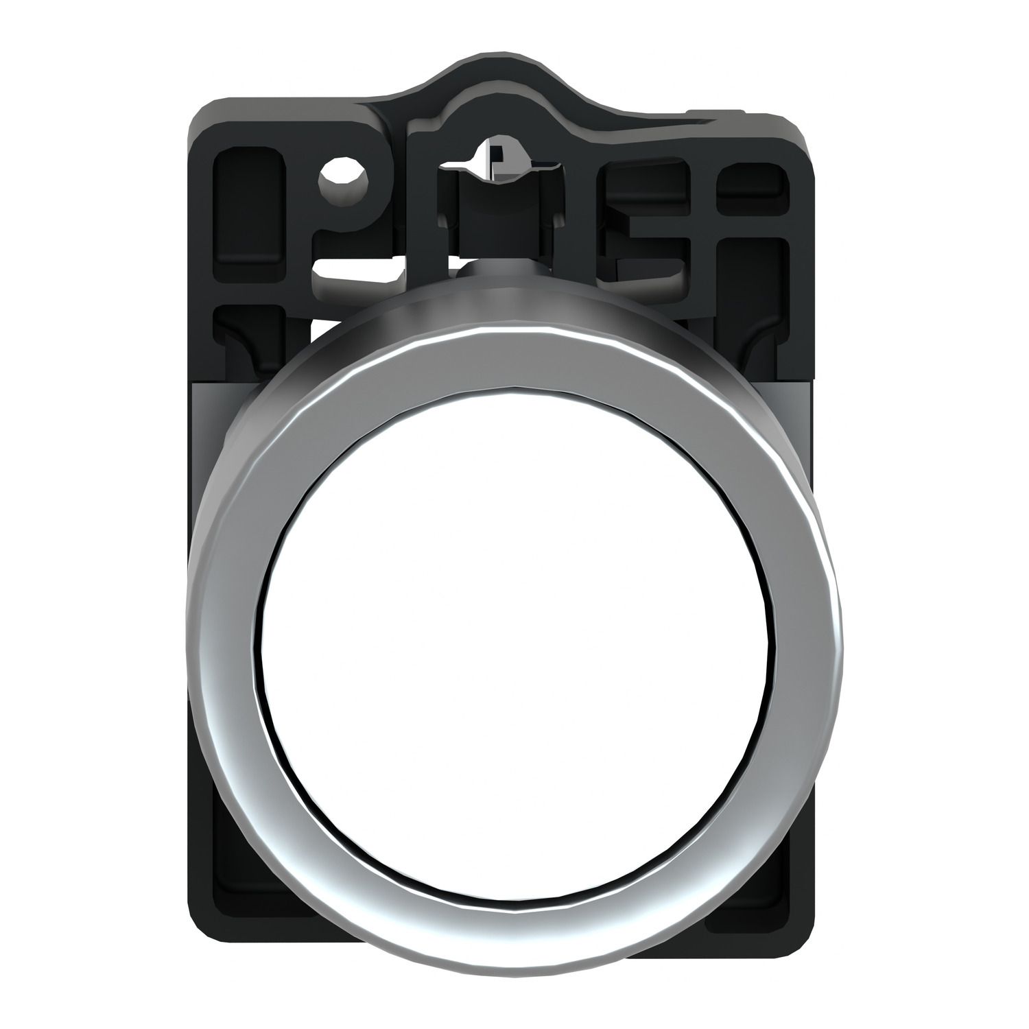 Picture of Complete push button, Easy Harmony XA2, plastic, flush, white, 22mm, spring return, unmarked, 1NO