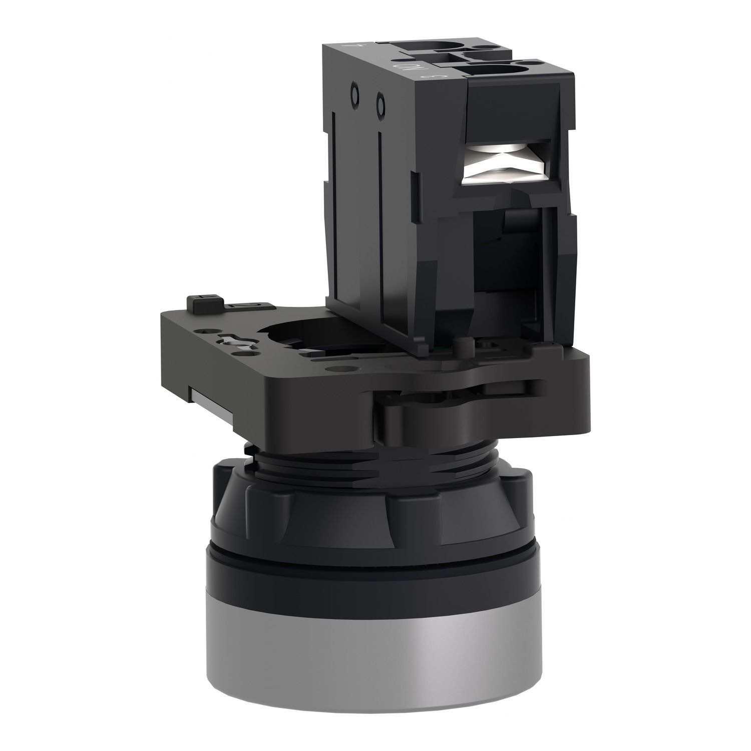 Picture of Complete push button, Easy Harmony XA2, plastic, flush, blue, 22mm, spring return, unmarked, 1NO