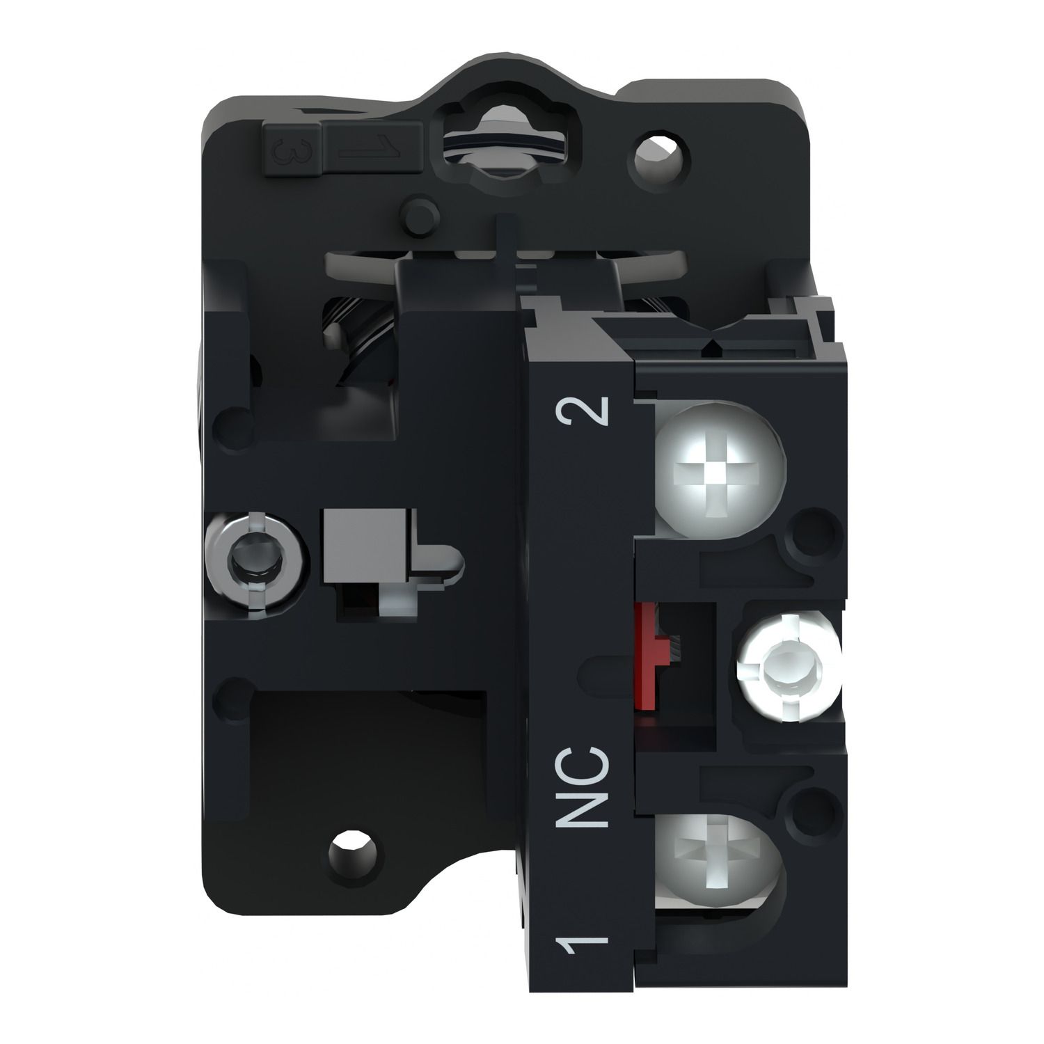 Picture of Complete push button, Easy Harmony XA2, plastic, flush, red, 22mm, push push, unmarked, 1NC