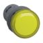 Picture of Monolithic pilot light, Easy Harmony XA2, plastic, yellow, 22mm, integral LED, screw clamp terminals, 24V AC DC
