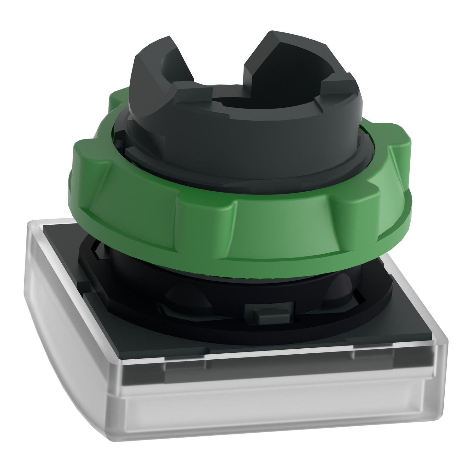 Picture of Head for pilot light, Harmony XB5, square white, 22mm, with plain lens, universal LED