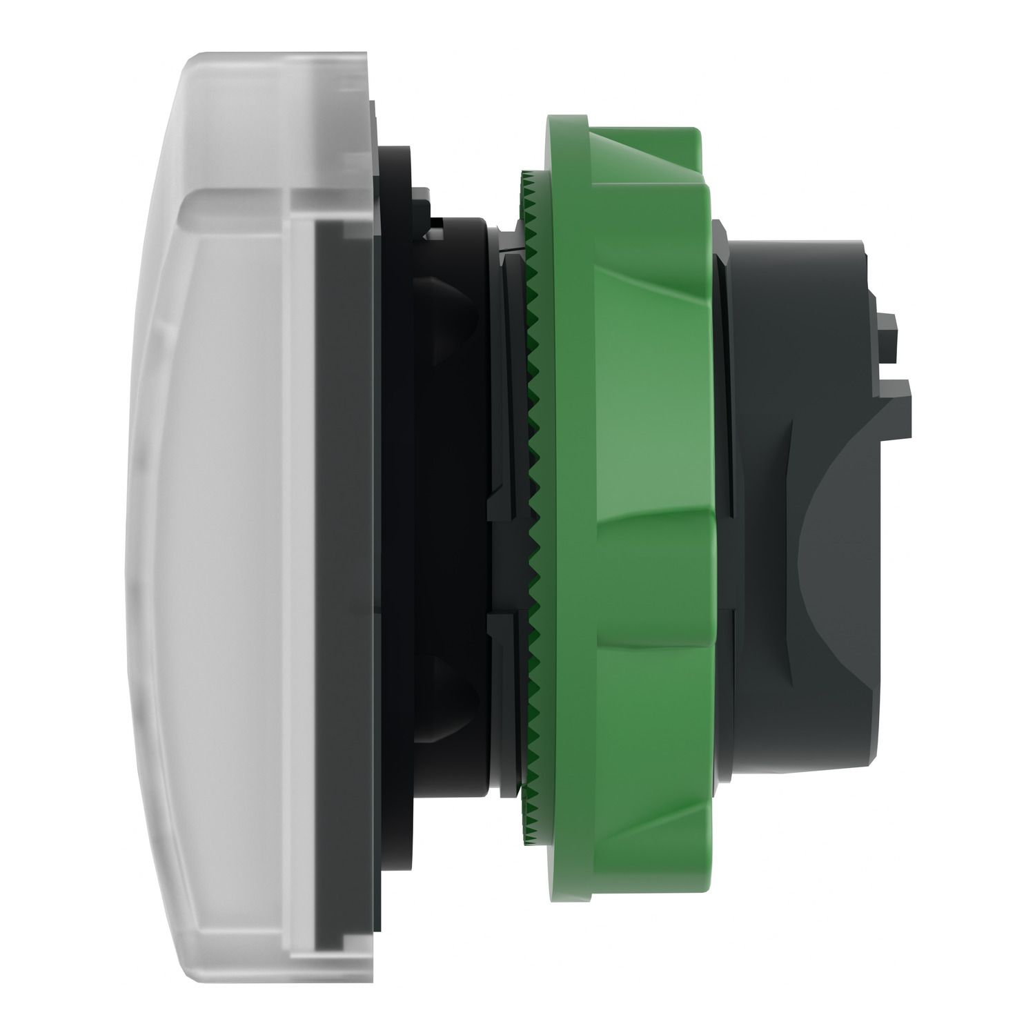 Picture of Head for pilot light, Harmony XB5, square white, 22mm, with plain lens, universal LED