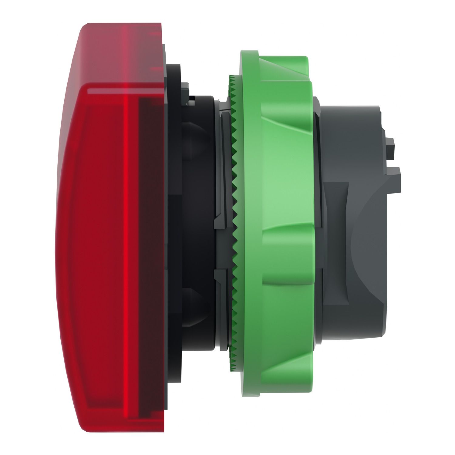 Picture of Head for pilot light, Harmony XB5, square red, 22mm, with plain lens, universal LED