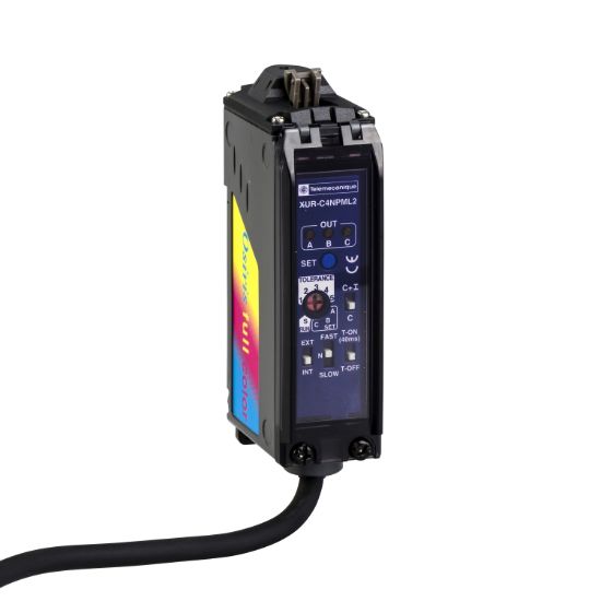 Picture of Photoelectric sensors XU, XUR, ampli for fibre, color, 12...24 VDC, cable 2 m