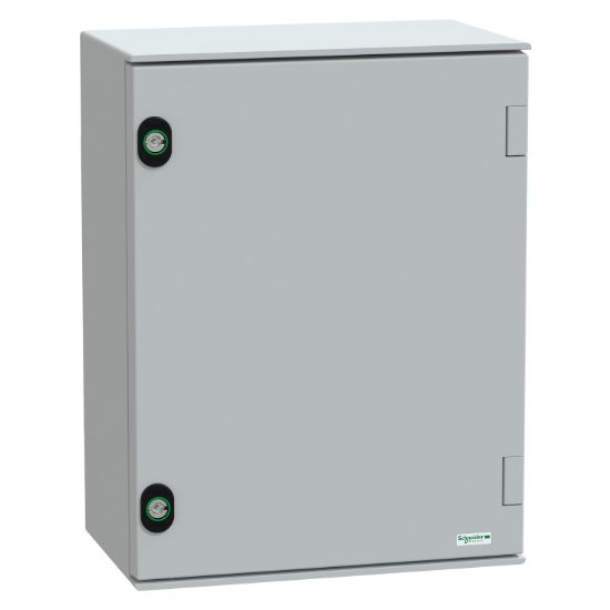 Picture of Wall mounted polyester enclosure, Thalassa, Thalassa PLM, plain door, 430x330x200mm, IP66, IK10, RAL 7035