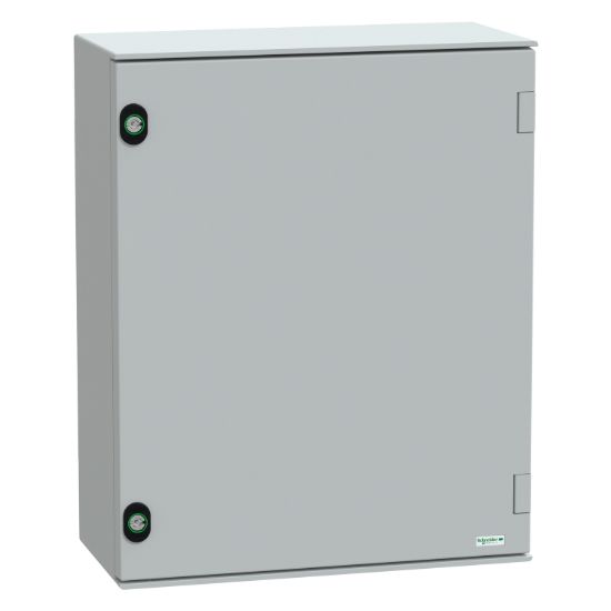 Picture of Wall mounted polyester enclosure, Thalassa, Thalassa PLM, plain door, 530x430x200mm, IP66, IK10, RAL 7035