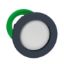 Picture of Harmony XB5, Antimicrobial Flush mounted push button head, plastic, recessed, white, 30mm, spring return, unmarked, dark grey bezel