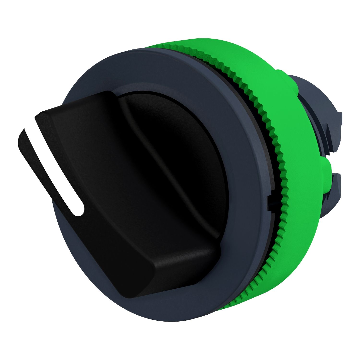 Picture of Antimicrobial Flush mounted selector switch head, Harmony XB5, plastic, black, 30mm, 2 positions, stay put