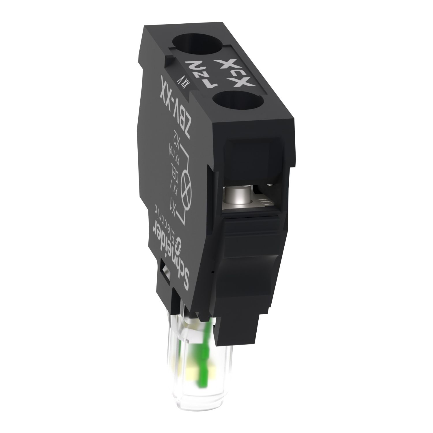 Picture of Light block, Harmony XB4 XB5, white, for head 22mm, universal LED, screw clamp terminals, 24V AC DC